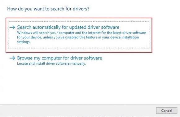 search driver automatically