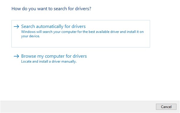 search driver automatically 