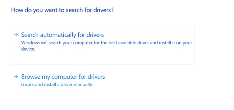 search driver automatically