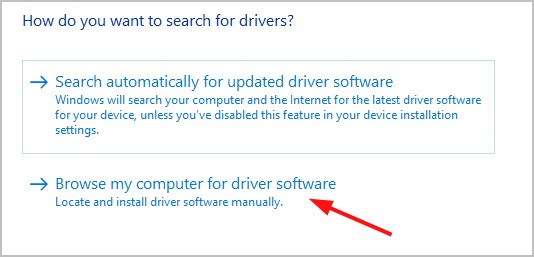 search driver automatically