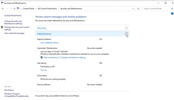 Security and Maintenance