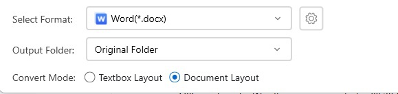 select conversion mode