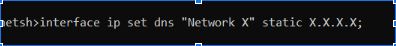 set dns command to change dns server