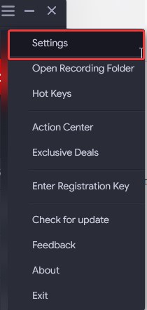 select settings