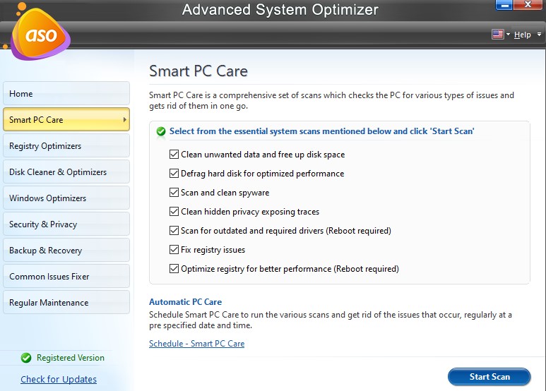 Click on Smart PC Care