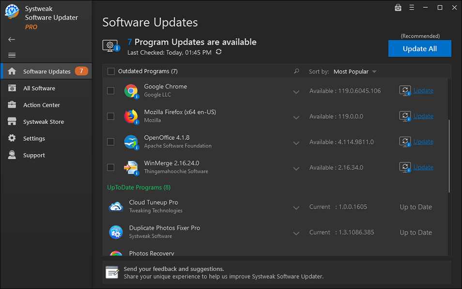 Download Best Software with Systweak Software Updater