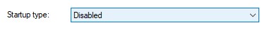 startup disabled