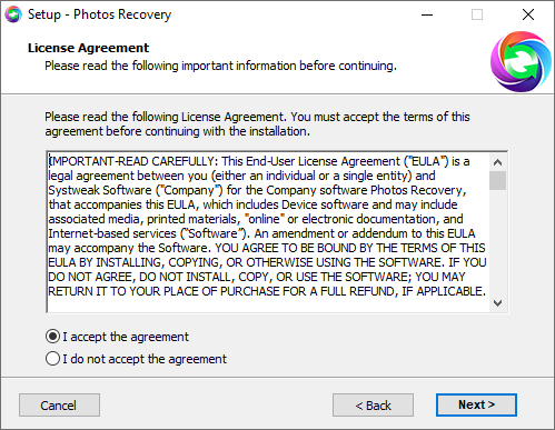 Next follow on-screen instructions to start the installation.
