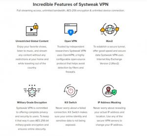 systweak vpn feature