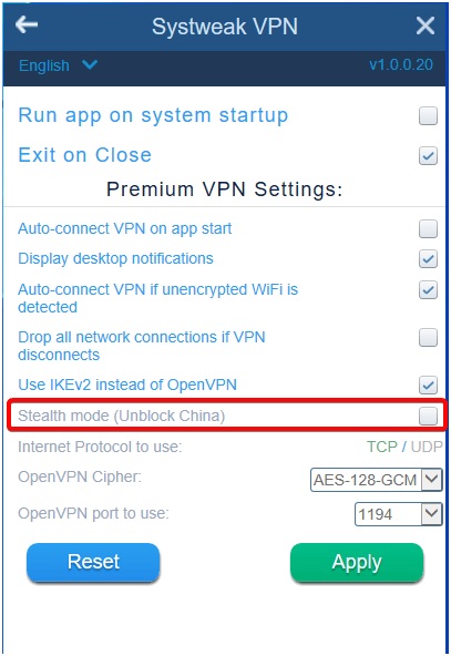systweak vpn steath mode