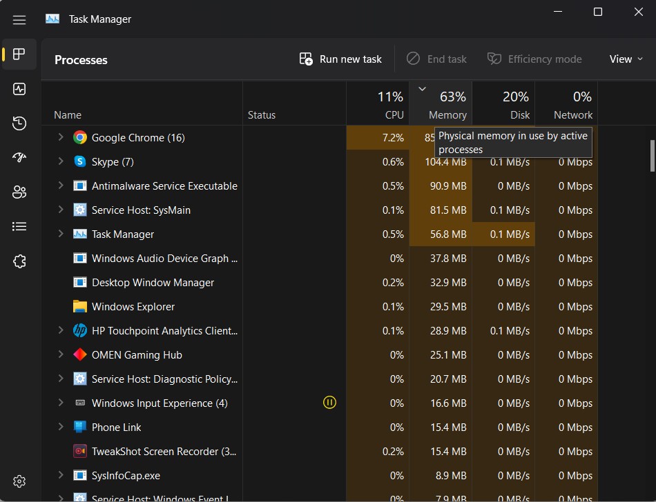 task manager run new task