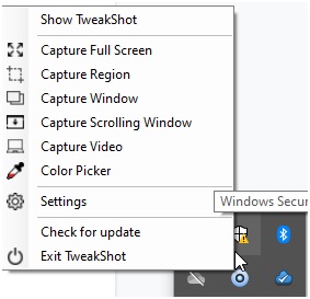 TweakShot icon windows security