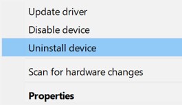 uninstall device