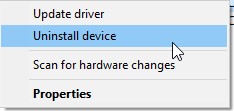 uninstall device
