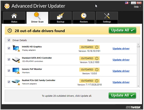 update all outdated driver