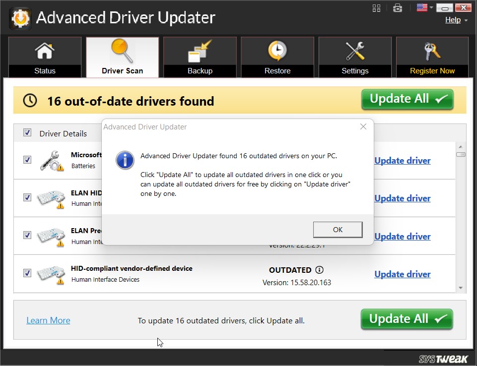 update all outdated driver