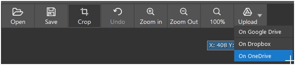 upload screenshot on one drive