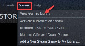 View Games Library in Games Tab