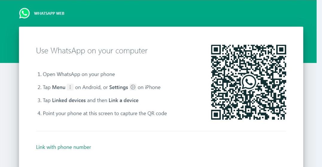 whats app qr code screenshot