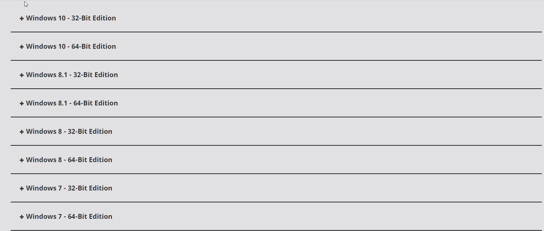 select correct operating system and bit