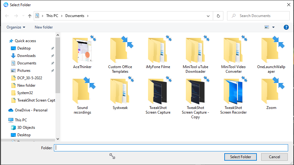 Select folder