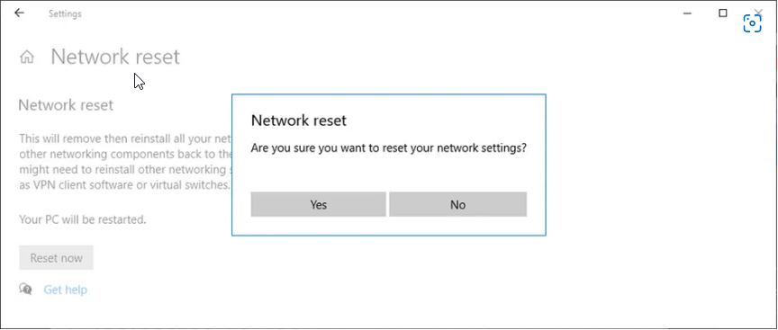 Network Reset