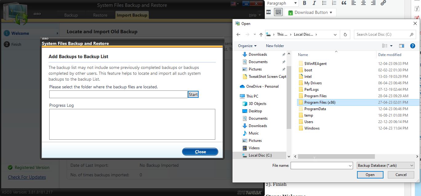 Add backup to the list