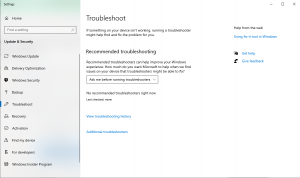 Additional Troubleshooters