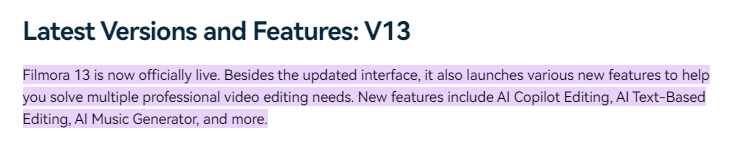 Filmora latest version updates