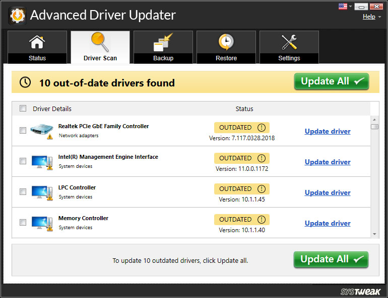 update all outdated driver