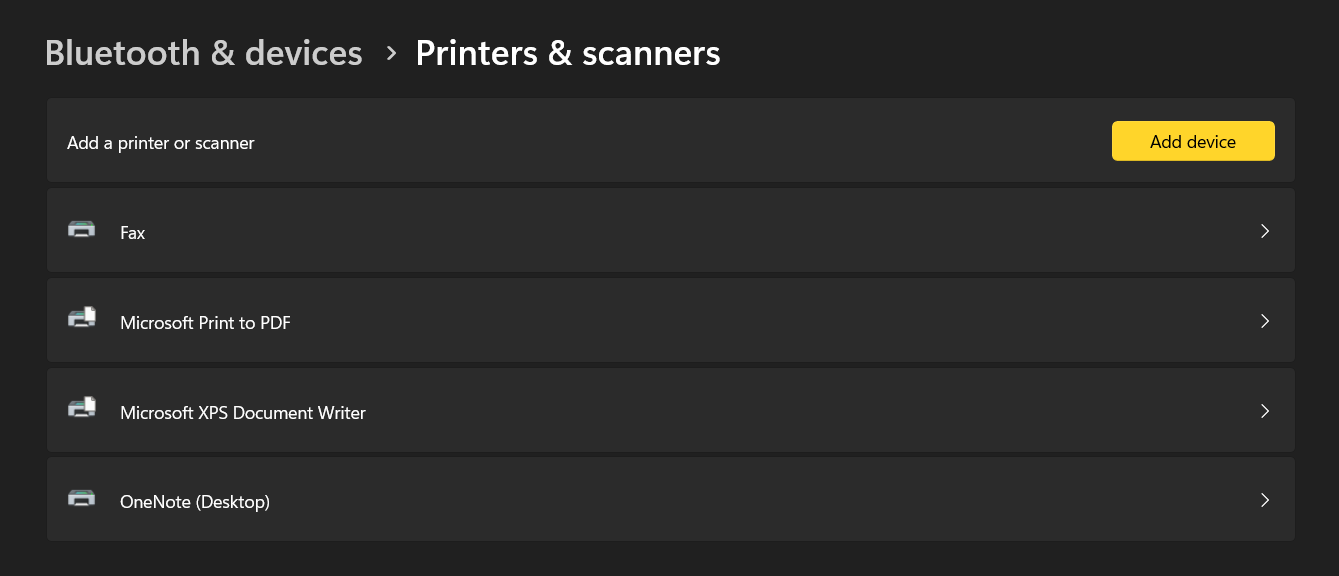 Add a printer or scanner