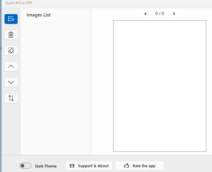Add Files button - offline jpg to pdf tool