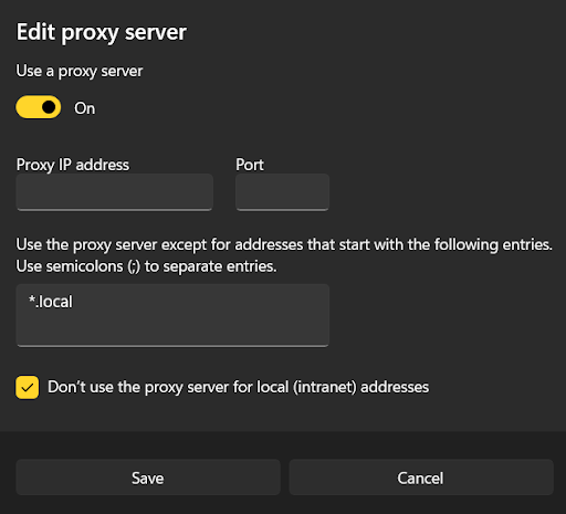 add information about your Proxy to hide ip