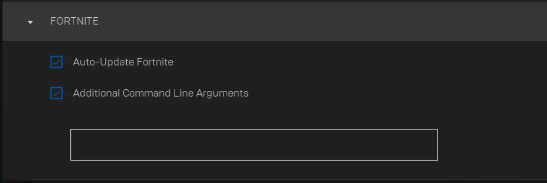 Additional Command Line Arguments field
