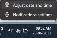 adjust date and time