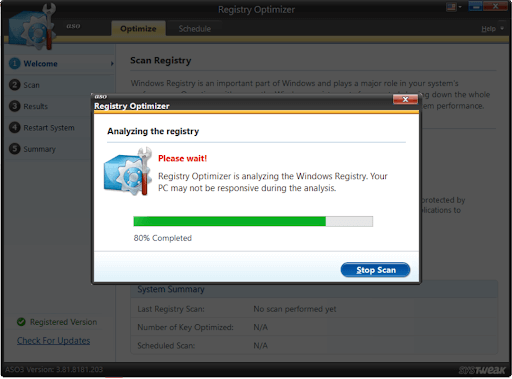 analyzing the registry