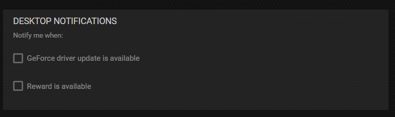 available notifications