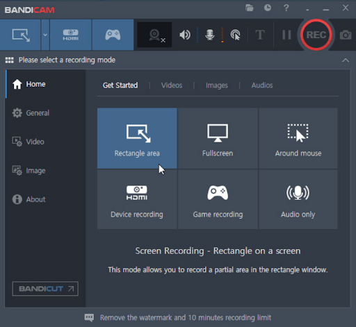 Bandicam screen recorder