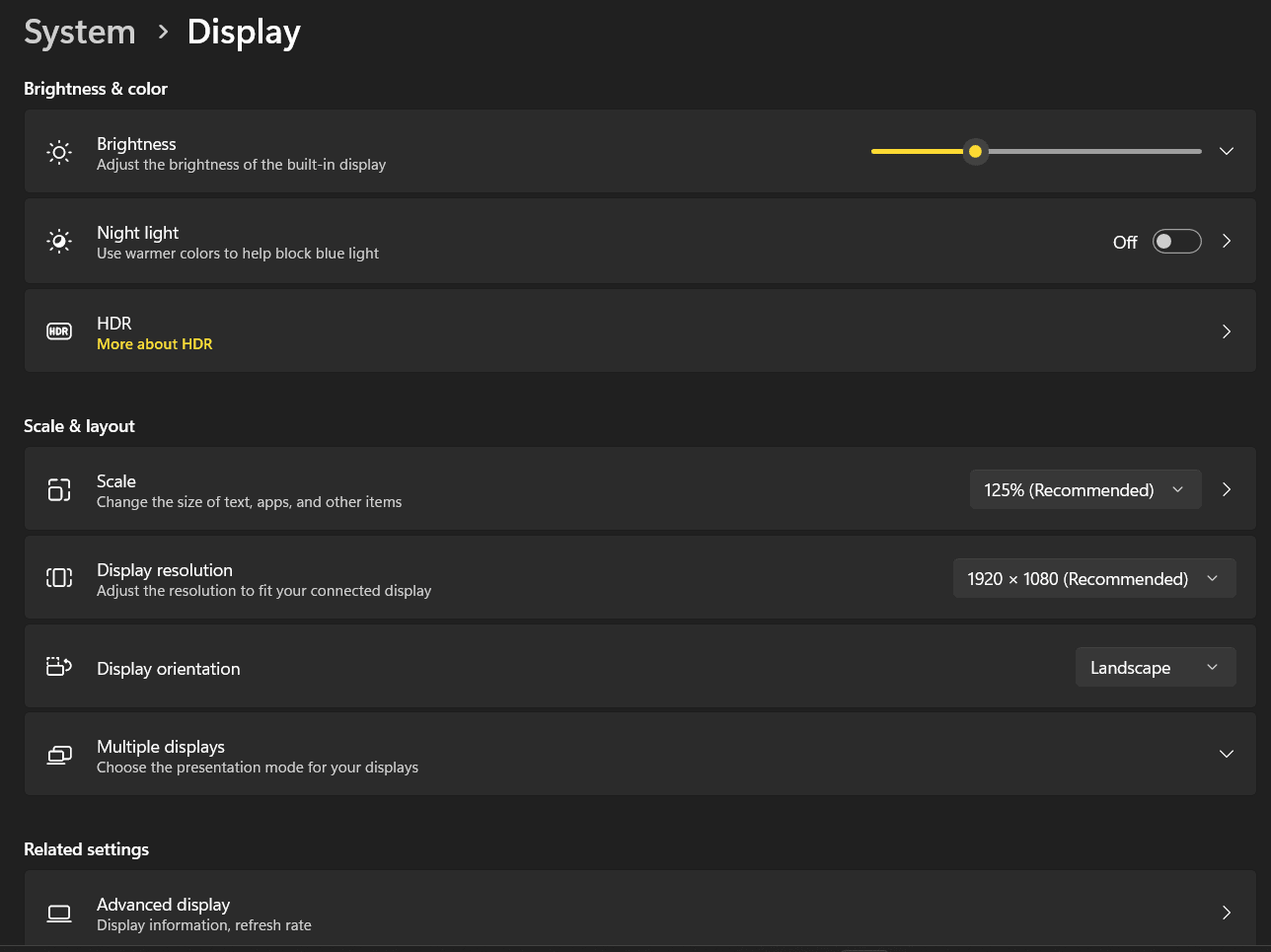 Check resolution and scale