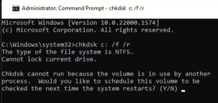file system error -2147219196