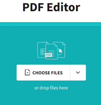 Choose Files button in online pdf editor