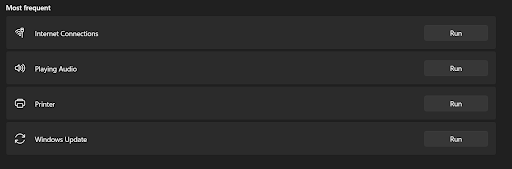 Choose Windows Update option