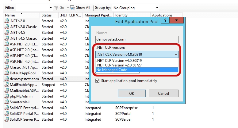 application error: a server-side exception has occurred (see the server logs for more information)