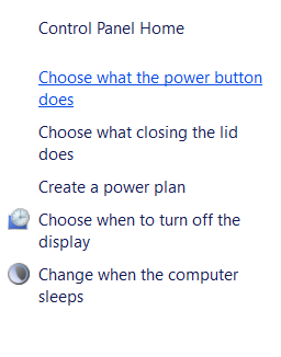 Click on choose what the power button