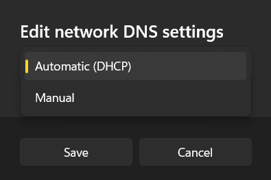 Click on drop down and choose manual