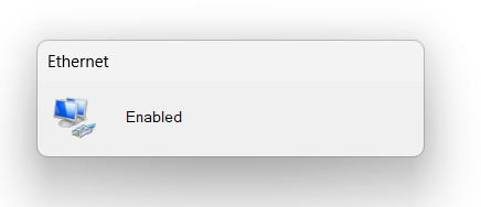 click on enable to restart it