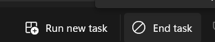 click on end task