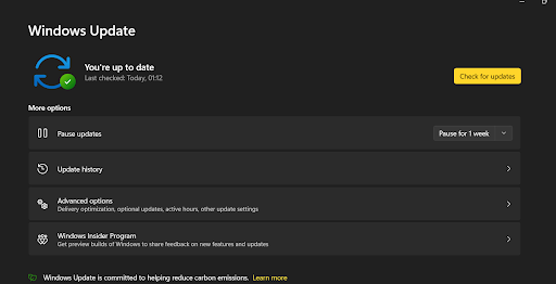 click on Windows Update