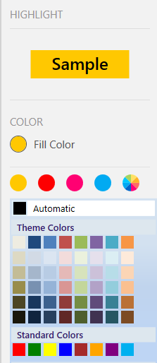 color options