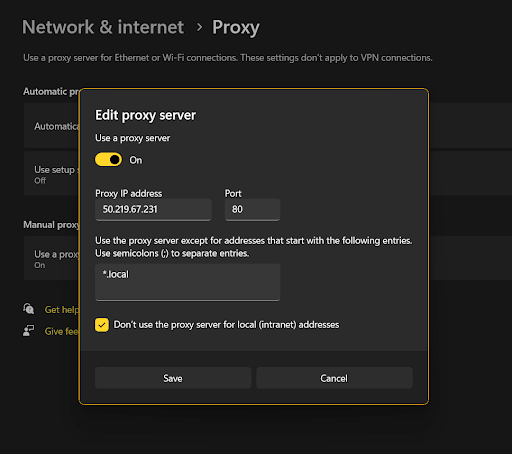 create a proxy server